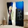 thumbnail image 3 of Manfei Movie Theater Theme Blackout Curtains,Cinema Popcorn Curtains Pack of 2 (38x45 Each),Black Red Window Curtains For Girl,Microfiber Bedroom Decor, 3 of 6
