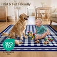 thumbnail image 4 of ODIKA 4'x6' Ultra-Soft Area Rug, Layering Striped Welcome Nautical Border Front Door Large Rectangular None Washable, Bare feet friendly, Silk-Touch for Bedroom Home office, 4 of 7