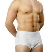 High Profile Hernia Brief with Pad, Grey - Large