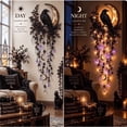 thumbnail image 3 of Elegant Halloween Cascade Wall Light, Raven Midnight Decor with Raven Crescent Moon and Cascading Crystals, Gothic Wall Hanging for Halloween Home, 3 of 7