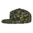 thumbnail image 3 of Fotbe Camouflage Skulls Flat Bill Visor Cap Classic Snapback Hat Polyester Foam Trucker Hat Trucker Cap Adjustable Baseball Cap, 3 of 9