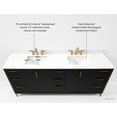 thumbnail image 3 of Turlington 84 in. Bath Vanity in Black Oak with White Quartz Top and Undermount, 3 of 7