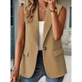 thumbnail image 5 of Women'S Summer Sleeveless Vest Tops Fashion Casual Work Office with Pockets Khaki XXL, 5 of 9