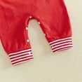 thumbnail image 5 of Cjfdfy Newborn Baby Girl Boy Christmas Outfit Three Piece Set My First Christmas Baby Outfit Striped Rompers And Embroidery Overalls With Hat Infant Holiday Fall Winter Outfit, 5 of 9