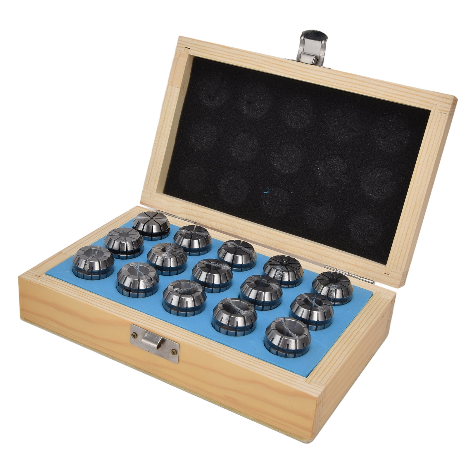 15-Piece ER25 Spring Collet Set High Precision Carbon Steel CNC Chucks (0.1-0.6 in / 2-16 mm)
