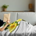 thumbnail image 3 of Letter Y Soft Flannel Fleece Blanket, Bell Flower Natural Representation in Abstract Design Nature Themed Print, Cozy Plush for Indoor and Outdoor Use, 70" x 90", Yellow Green Black, by Ambesonne, 3 of 5