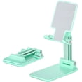 thumbnail image 1 of Cell Phone Stand, Angle Height Adjustable Cell Phone Holder with Silicon Pad for Desk Fully Forldable Mobile Phone Holder Compatible with All Mobile Phones, MT-6, (Green), 1 of 5