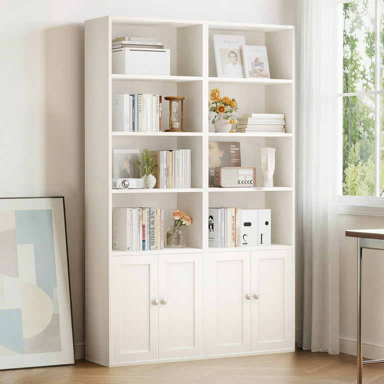 Casacomoda 6-Tier Bookcase with Cabinet, Modern Bookshelf for Home