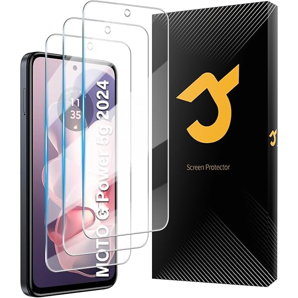 ccwmincc for Motorola Moto G Power 5G 2024 Screen Protector Tempered Glass 3 Pack, Support Fingerprint Unlock & Temperature Sensor, Anti-Scratch, HD Clear