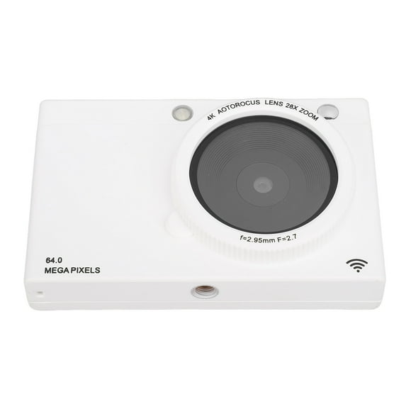 Cámara Pequeña Compacta, Cámara de Video Digital de Enfcoque Autico 4K 60 60 Fidelidad Inalámbrica Fidelity Hotspot 64MP HD 28X Zoom Digital para Fotograma