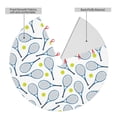 thumbnail image 2 of Lsque Tennis Rackets And Balls Print Christmas Tree Skirt, Tree Skirt with Ties or Velcro, Perfect for Holiday Decorations, Halloween, and New Year-48", 2 of 7