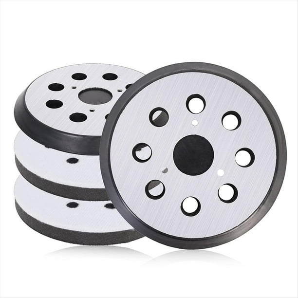 Almohadilla de Repuesto para Lijadora Orbital, 4 Almohadillas de Lijado con Gancho y Bucle de 5 Pulgadas, Piezas de Metal para XOB01Z BO5041/K BO5030/K BO5031
