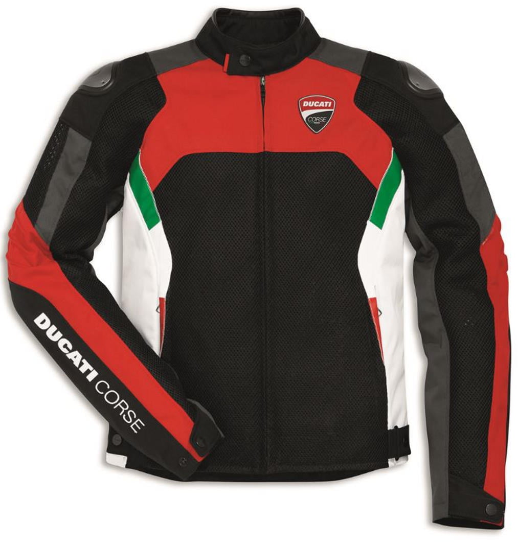 Ducati Corse Summertime Textile Jacket By Dainese Black Red White Size ...