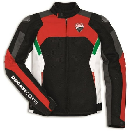 Ducati Corse Summertime Textile Jacket By Dainese Black Red White Size