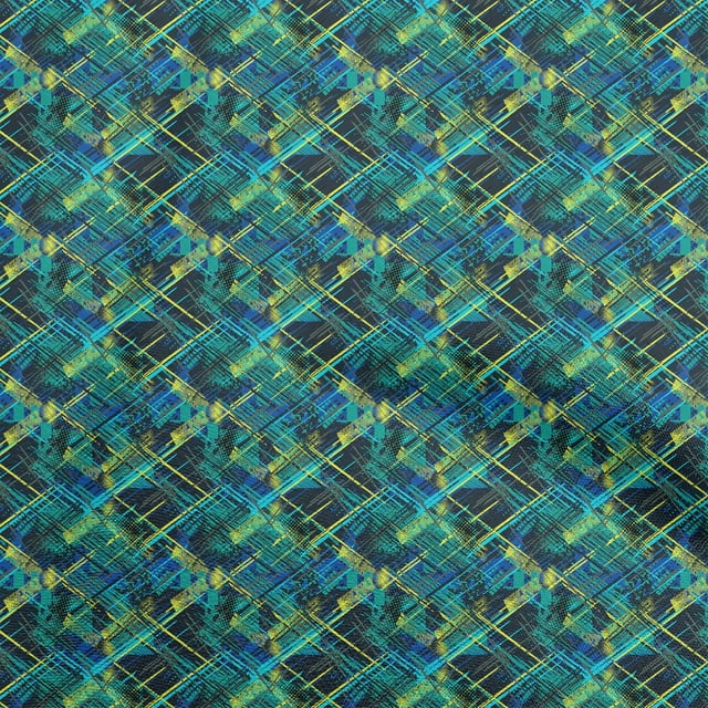 oneOone Cotton Poplin Twill Turquoise Blue Fabric Abstracts Sewing Craft Projects Fabric Prints By Yard 56 Inch Wide