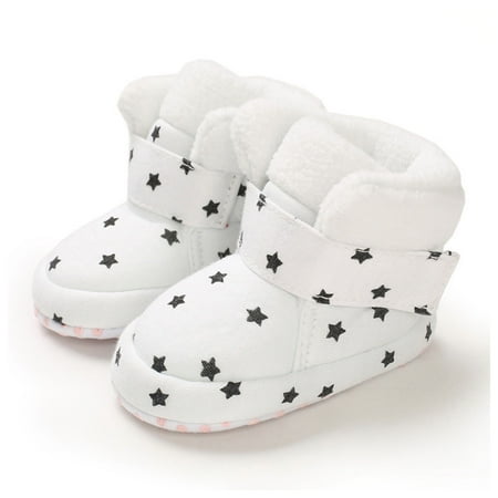 

Cathalem Size 3 Shoes for Baby Girls Children Baby Boots Boys And Girls Cotton Shoes High Top Cotton Wool Warm Flat Non Slip Hook Shoes White 12 Months