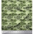 thumbnail image 1 of Soimoi Polyester Crepe Fabric Floral Mandala Decor Fabric Printed Yard 42 Inch Wide, 1 of 3