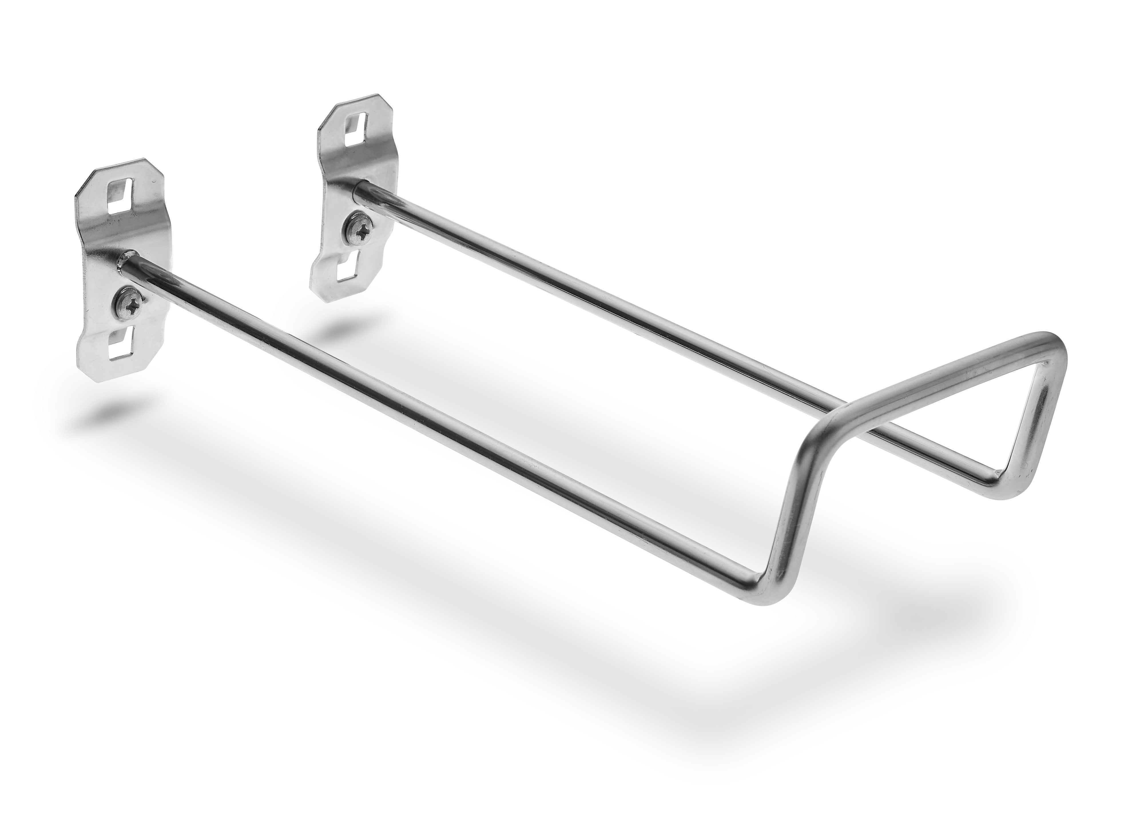 Triton Products® LocHook 8' 30-Degree Bend 2-3/4'ID Zinc Plated Steel Double Closed End Loop Pegboard Hook for LocBoard, 5pk
