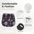 thumbnail image 6 of Lsque Roses Flowers Printed Women's Running Shorts with Liner Pockets,Elastic Quick Dry Workout Athletic Gym Yoga Shorts,Womens High Waist Shorts-Small, 6 of 9