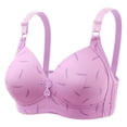 thumbnail image 1 of PEASKJP Soutien-Gorge de Maintien pour Femmes Grande Taille Non Rembourré Doux, Violet 36, 1 of 3