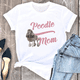 thumbnail image 3 of Bonita camiseta con estampado de animales de caniche rosa para niños, camiseta blanca para amantes de los perros, camiseta de verano de algodón Y2k, ropa para niños, camisetas para bebés, niños y niña, 3 of 5