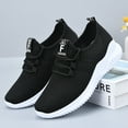 thumbnail image 5 of Gvdentm Dance Sneakers for Women Mesh Solid Color Lace Up Sneakers Shoes Women Black,8, 5 of 5