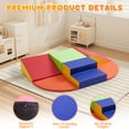 thumbnail image 6 of MFUN 6-Piece Toddler Foam Climbing Toys Soft Play Gym Climbing Blocks Made of PU Leather for 1-3 Years Orange, 6 of 9
