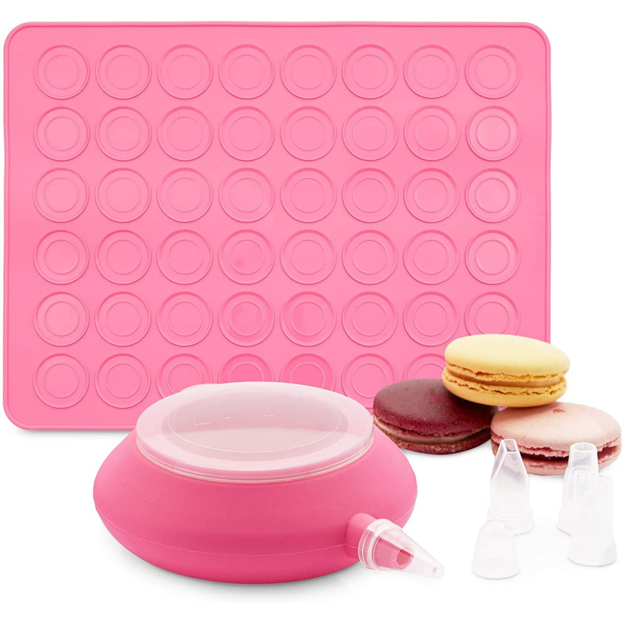 pink silicone baking set