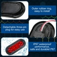 Yexiya 12 Pack 6 STF9 Inch Oval LED Trailer Light Kit 10 LED Stop