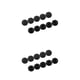 thumbnail image 3 of Wosthever 10 Uds. Tornillos hexagonales para bicicleta, tapas de tornillo, Kit de pernos y tuercas suaves resistentes al desgaste, práctico M6,negro 2piezas, 3 of 6