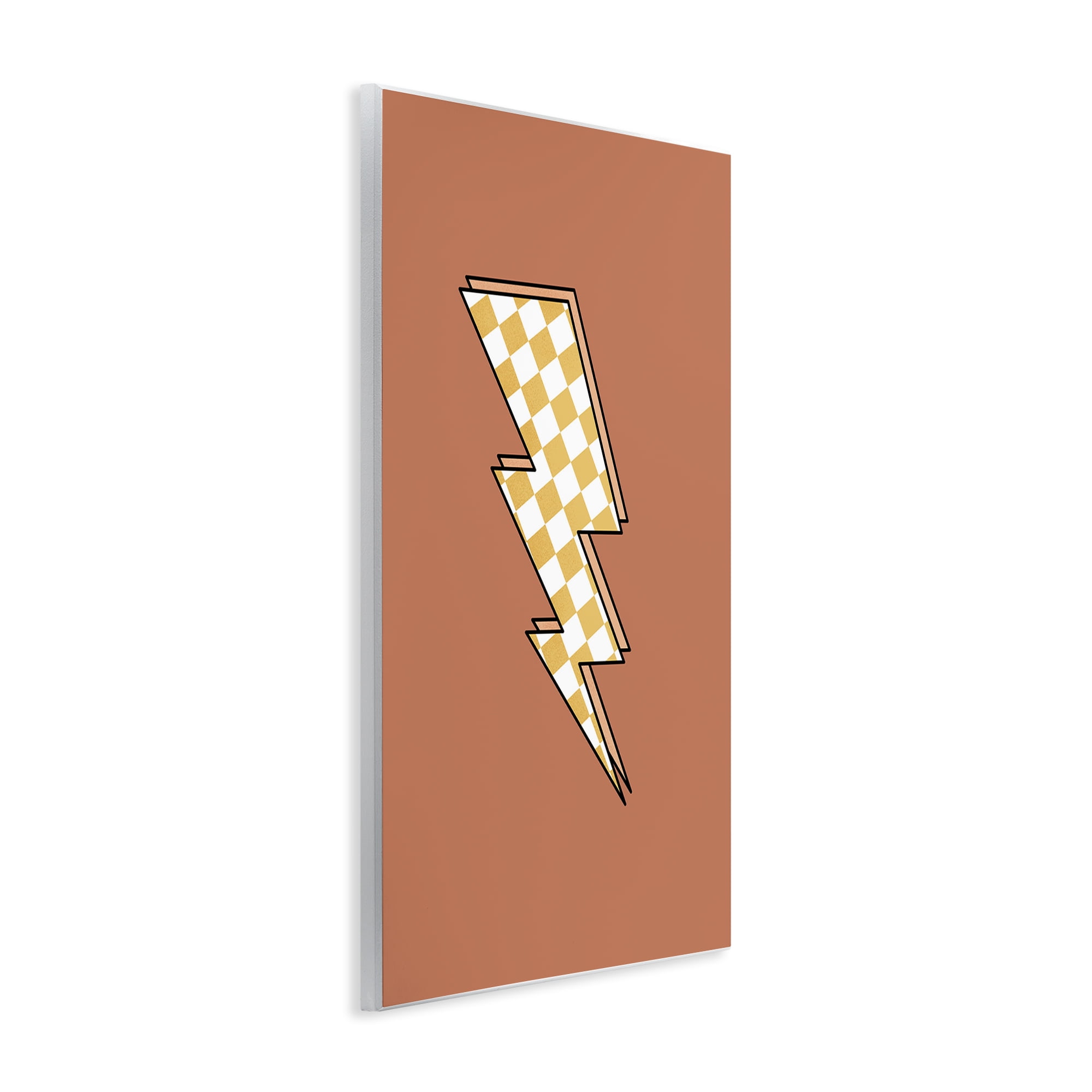 Stupell Industries Checking Lightning Bolt Abstract Painting Unframed Art Print Wall Art, 13 x 19