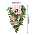 thumbnail image 2 of Chinese Easter Bunny Spring Wreath Rabbit Wreath Front Door Spring Decoration Easter Wreath Hanging Artificial Flower Garland Art Craft Holiday Decor, 2 of 3