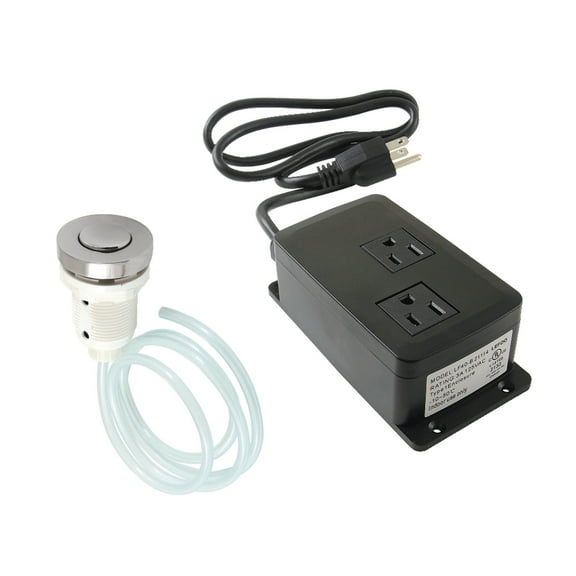 Kingston Brass KAMDK316 Gourmetier Dual Outlet Garbage Disposal Air Switch Kit, Polished Nickel