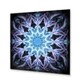 thumbnail image 2 of Designart "Fractal Flowers in Turquoise and White IV" Modern Geometric Metal Wall Decor, 2 of 5