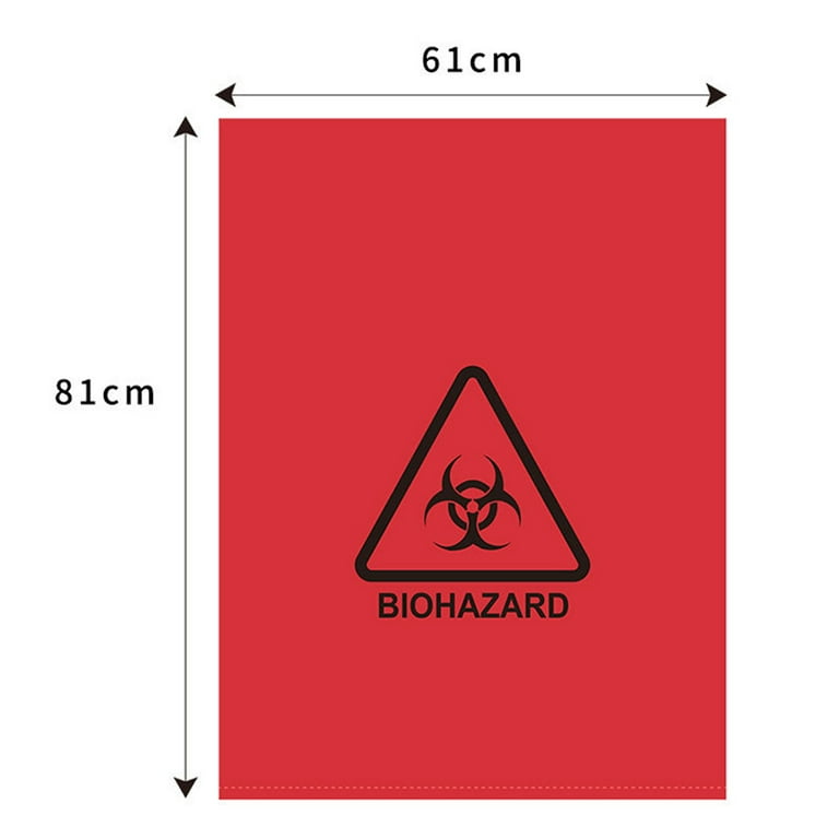 Red Biohazard Waste Disposal Bags Trash Bag Waste Can Liners Garbage Bag  Laboratory Supplies