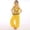 Yellow, variant on Girls Belly Dance Outfit Dancer 𝐂𝐨𝐬𝐭𝐮𝐦𝐞 Handmade Chiffon Top and Pants Halloween Carnival Performance Wear Sets