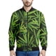 thumbnail image 2 of Chaquetas con estampado 3D de bambú verde para hombre, sudadera con gráfico de hojas y plantas, manga larga, chaqueta bomber de gran tamaño con cremallera, 2 of 4