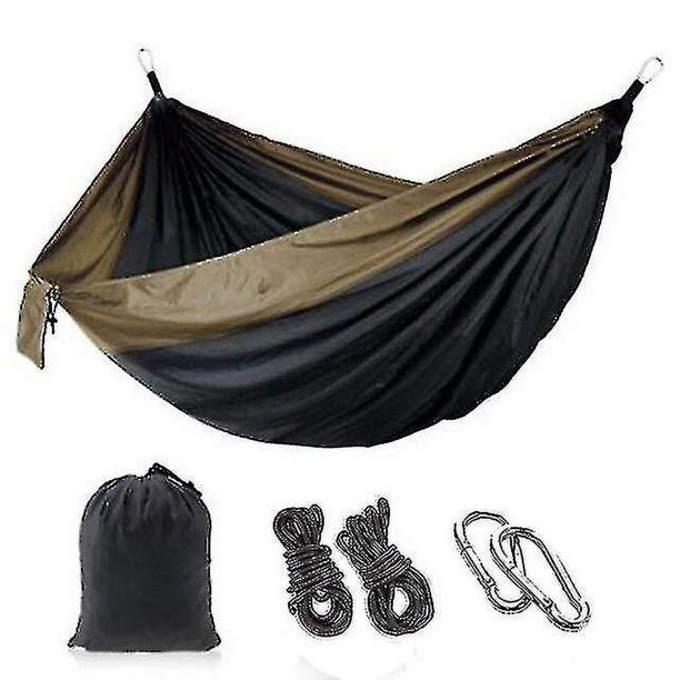 Hamaca portátil Persona doble Nylon Camping Hamaca Supervivencia Jardín Colgante Silla para dormir Muebles de viaje Hamacas de paracaídas Hy