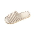 thumbnail image 2 of Home Slippers Slippers Indoor Family Slippers Open Toe Slippers Cloth Slippers Linen Slippers - Breathable, Anti-Slip, Easy to Clean - Summer Silent Slippers for Women and Men White 8, 2 of 5