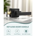 thumbnail image 2 of Poignées de Porte Mates Intérieures Carrées Intimité Leviers de Porte Mates Sans Clé Poignée de Porte Intérieure Moderne Droite pour Chambre et Chambre Réversible pour Côté Droit/gauche, 2 of 8