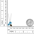 thumbnail image 4 of 925 Silver and 10K Yellow Gold Swiss Blue Topaz and Black Onyx Pendant Necklace for Women (2.70 Cttw, Oval Checkerboard 8X6MM, 7X5MM and 6X4MM, Gemstone November Birthstone, with 18 inch Chain), 4 of 4