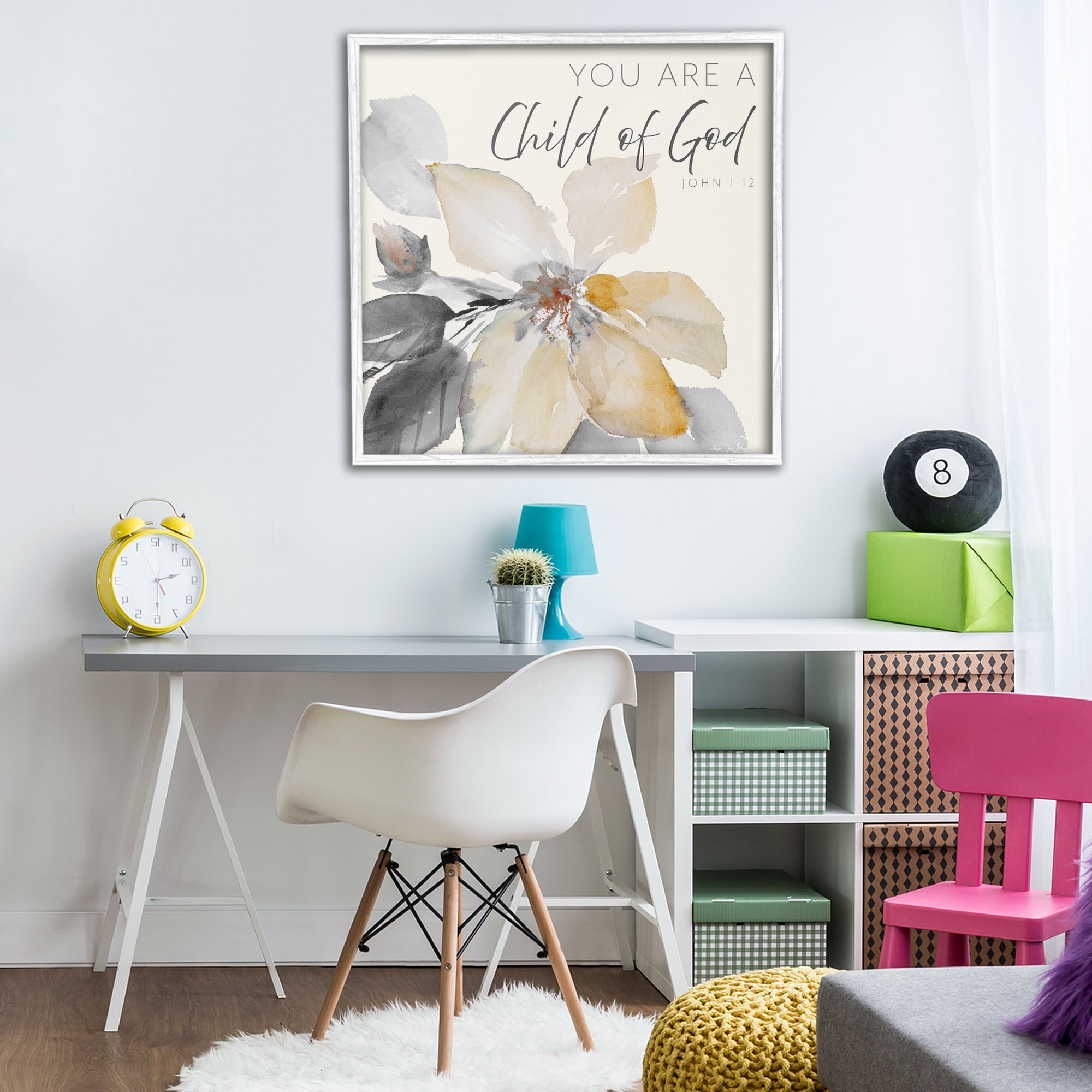Stupell Industries Child Of God Flower White Framed Giclee Art, design by Lanie Loreth