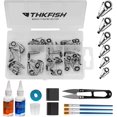 thumbnail image 1 of czcpp-Rod Tip Repair Kit with Glue Fishing Rod Repair Kit Pole Tip Replacement Complete Supplies for Fishing Pole Top Eyelets 42PCS Tips, 6Sizes Silver Large-42pcs, 1 of 4