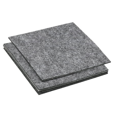 Uxcell 12x12 Inch Lamp Base Felt, 5Pack 2mm Thickness Square Soft Adhesive Non-slip Backed Felt Grey