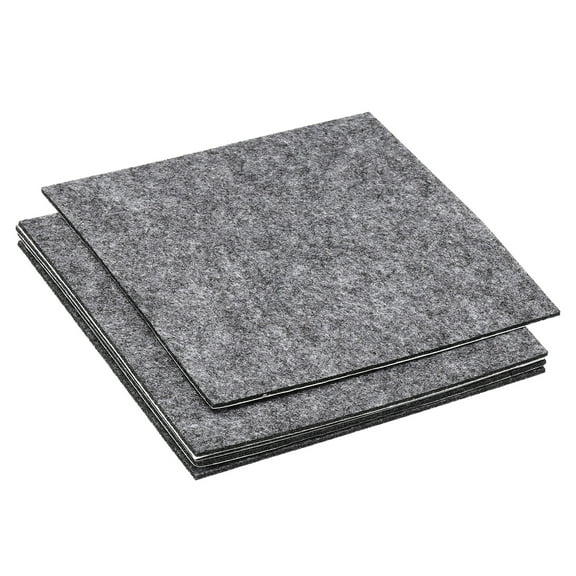 Uxcell 12x12 Inch Lamp Base Felt, 5Pack 2mm Thickness Square Soft Adhesive Non-slip Backed Felt Grey