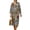 Blue and Orange - Floral, variant on DISNIMO Womens Midi Dresses Floral Print 3/4 Sleeve Casual Dress V Neck Maxi Dress Casual Summer Dresses Fashion Outfits, S