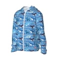 thumbnail image 2 of Fotbe Blue Fish Men's Women's UPF 50+ Sun Protection Jacket Hooded Cooling Shirt with Pockets Hiking Outdoor Performance-XX-Large, 2 of 8