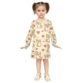 thumbnail image 2 of Girls' long-sleeved dress Cute Little Corgi Girls' A-line dress with ribbed cuffs Soft and comfortable, 2 of 6