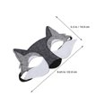 thumbnail image 2 of Minkissy 10Pcs Detailed Wolf Felt Half Face Mask Light Grey Animal Masquerade Mask for Dress Up, 2 of 8