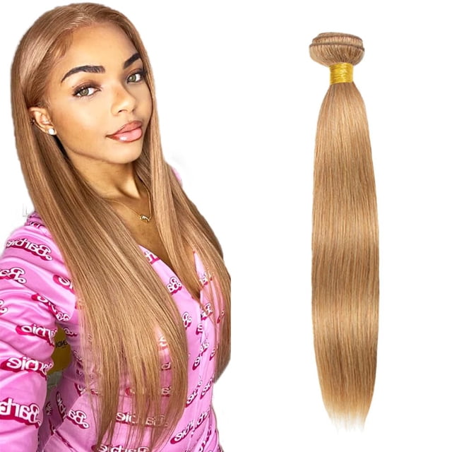 Hair Bundle Auokmar, 27 colores, rubio miel, liso, 32 pulgadas
